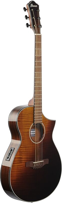 open zoom image for Ibanez AEWC32FM Acoustic-Electric Guitar, Amber Sunset, Body Left Front