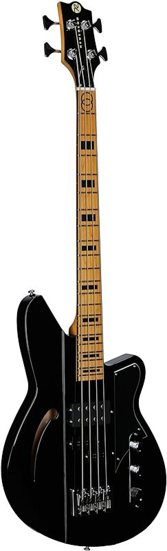 open zoom image for Reverend Brad Houser Basshouser Fatfish 32 Electric Bass, Satin Midnight Black, Body Left Front