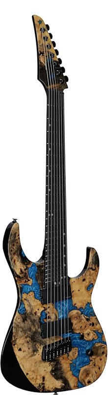 open zoom image for Legator Ninja X7F Multi-Scale Guitar, 7-String, Caribbean Blue, Body Left Front