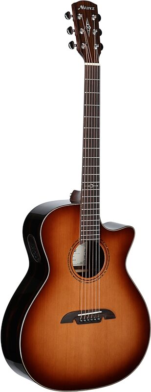 open zoom image for Alvarez AGE95CESHB Artist Elite Grand Auditorium Acoustic-Electric Guitar, New, Body Left Front