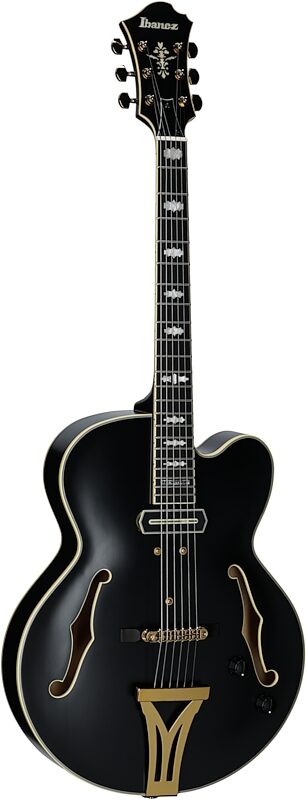 open zoom image for Ibanez PM3C Pat Metheny Electric Guitar (with Case), Black Low Gloss, Body Left Front