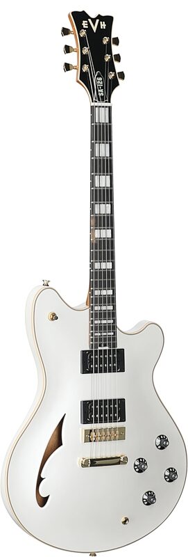 open zoom image for EVH Eddie Van Halen SA-126 Special Electric Guitar (with Case), Platinum Pearl Metallic, Body Left Front