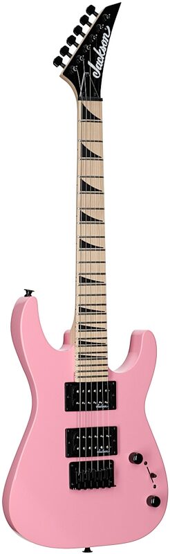 open zoom image for Jackson Dinky Minion JS1XM 2/3 Electric Guitar, with Maple Fingerboard, Bubble Gum Pink, Body Left Front