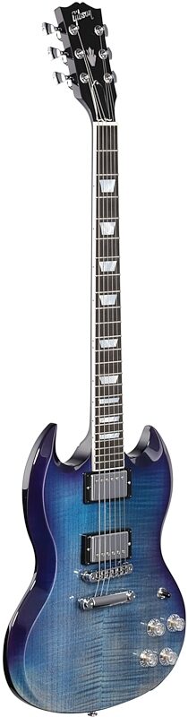 open zoom image for Gibson SG Modern Electric Guitar (with Case), Blueberry Fade, Body Left Front