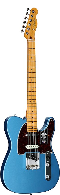 open zoom image for Fender American Professional Classic Hotshot Telecaster Electric Guitar, Maple Fingerboard (with Gig Bag), Lake Placid Blue, Body Left Front