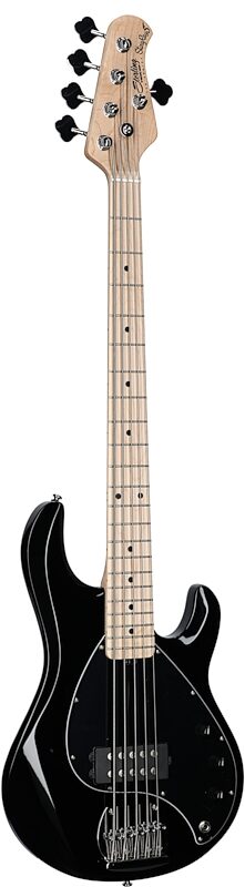open zoom image for Sterling by Music Man StingRay 5 Electric Bass, 5-String, Black, Hard Maple Fretboard, Body Left Front