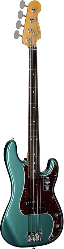 open zoom image for Fender American Professional Classic Precision Electric Bass (with Gig Bag), Sherwood Green, Open Box (Very Good), Body Left Front