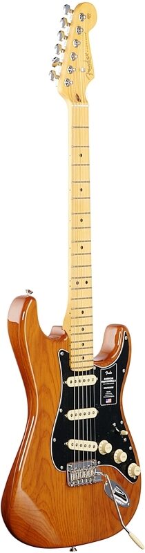 open zoom image for Fender American Pro II Stratocaster Electric Guitar, Maple Fingerboard (with Case), Roasted Pine, Open Box (Good), Body Left Front