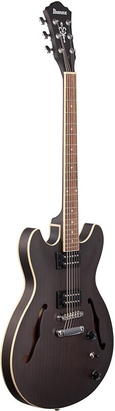 open zoom image for Ibanez AS53 Artcore Semi-Hollowbody Electric Guitar, Flat Transparent Black, Body Left Front