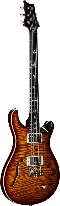 open zoom image for PRS Paul Reed Smith DGT Semi-Hollowbody Birds 10 Top Electric Guitar, Dark Cherry Sunburst, Body Left Front