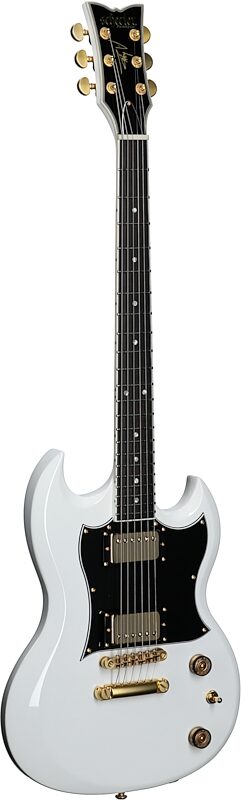 open zoom image for Schecter Zacky Vengeance H6LLYW66D Electric Guitar, Gloss White, Open Box (Very Good), Body Left Front