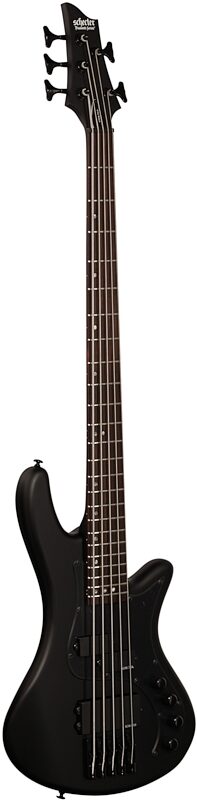 open zoom image for Schecter Stiletto Stealth-5 Electric Bass, 5-String, Satin Black, Body Left Front