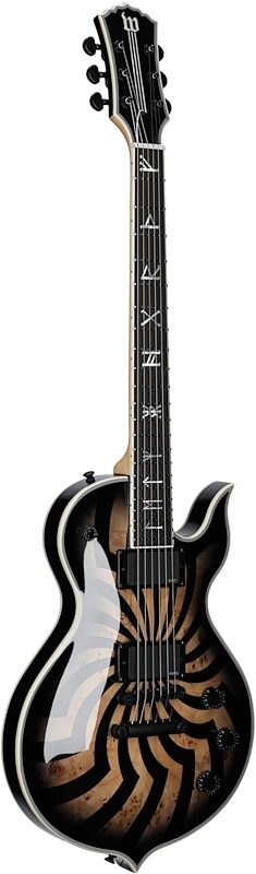 open zoom image for Wylde Audio Odin Grail Rawtop Bullseye Electric Guitar, Charcoal Burst, Body Left Front