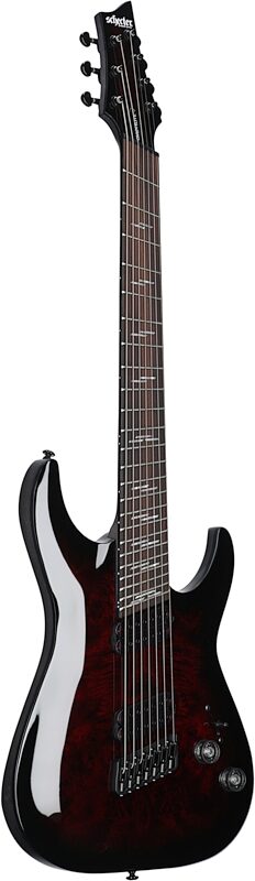 open zoom image for Schecter Omen Elite-7 Multiscale Electric Guitar, 7-String, Black Cherry Burst, Body Left Front