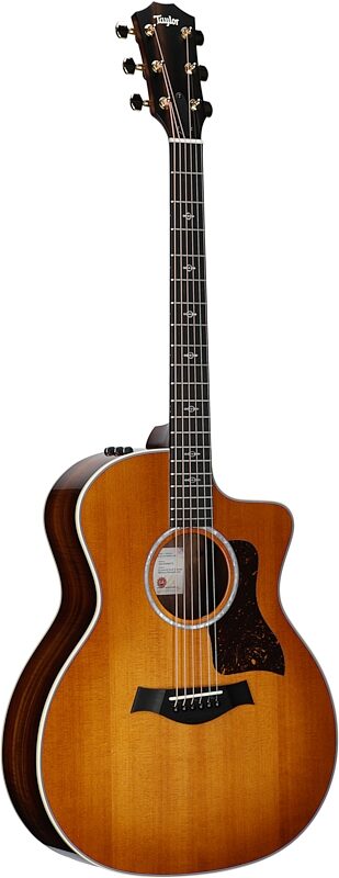 open zoom image for Taylor 214ce Koa Deluxe Special Edition Acoustic-Electric Guitar (with Case), Honeyburst, Body Left Front