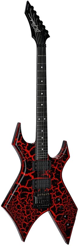 open zoom image for B.C. Rich Warlock Legacy Kahler Electric Guitar, Red Crackle, Body Left Front