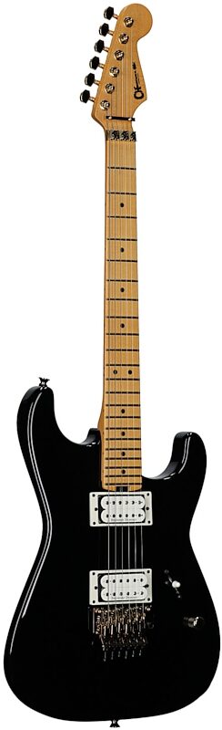 open zoom image for Charvel American Neo-Classic SD1 HH FR Electric Guitar (with Case), Gloss Black, with Gold Hardware, Body Left Front