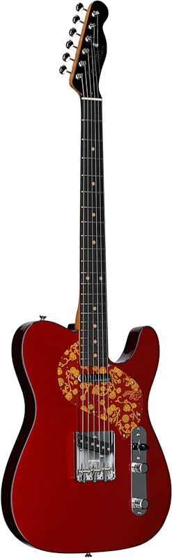 open zoom image for Fender Limited Edition Raphael Saadiq Telecaster Electric Guitar, Rosewood Fingerboard (with Case), Dark Metallic Red, Body Left Front