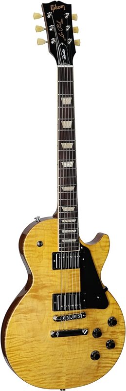 open zoom image for Gibson Exclusive Les Paul Studio Figured Electric Guitar (with Soft Case), Antique Natural, Body Left Front