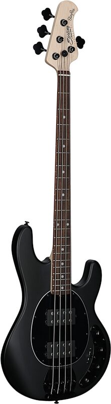 open zoom image for Sterling by Music Man Ray4HH Electric Bass Guitar, Stealth Black, Jatoba Fretboard, Body Left Front
