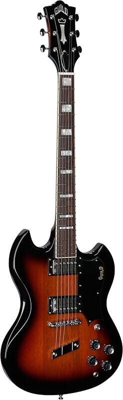 open zoom image for Guild Polara Deluxe Electric Guitar, Vintage Sunburst, Open Box (Very Good), Body Left Front