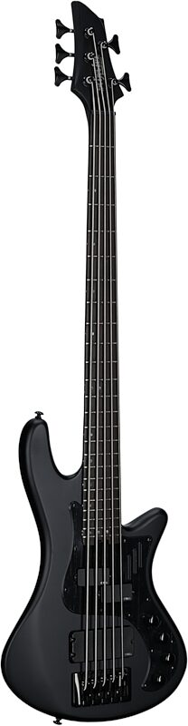 open zoom image for Schecter Stiletto Stealth-5 Pro Electric Bass, 5-String, Satin Black, Body Left Front