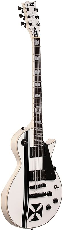open zoom image for ESP LTD James Hetfield Iron Cross Electric Guitar (with Case), Snow White, Body Left Front