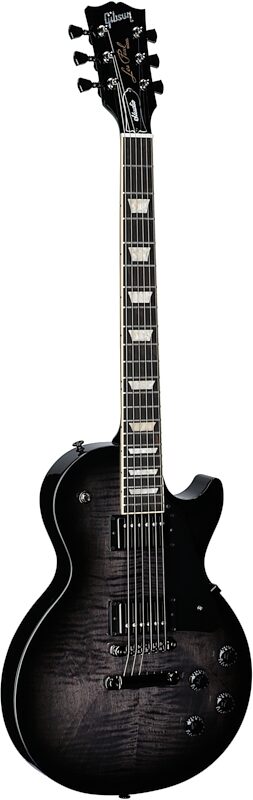 open zoom image for Gibson Les Paul Studio Session Electric Guitar (with Soft Case), Transparent Ebony Burst, Body Left Front