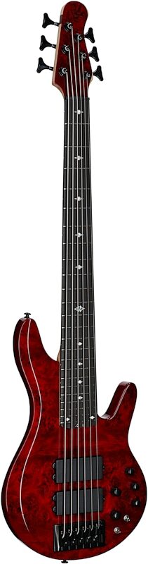 open zoom image for Michael Kelly Pinnacle 6 Electric Bass, 6-String, Cherry Burl, Body Left Front