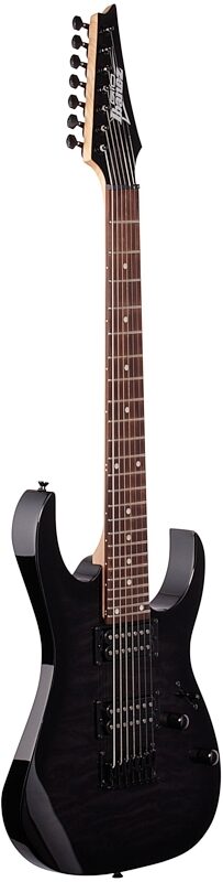 open zoom image for Ibanez GRG7221QA Gio Electric Guitar, Transparent Black Sunburst, Body Left Front