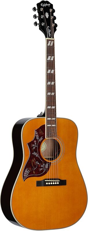 open zoom image for Epiphone Hummingbird Studio Acoustic-Electric Guitar, Left-Handed (with Gig Bag), Antique Natural, Body Left Front