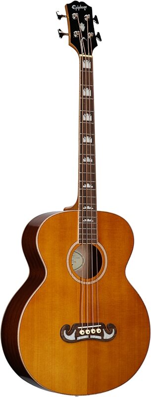 open zoom image for Epiphone El Capitan J-200 Studio Acoustic Electric Bass Guitar, Aged Natural, Body Left Front