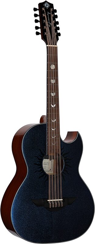 open zoom image for H. Jimenez LBQ1GXE Bajo Quinto (with Case), Aurora Borealis, Open Box (Very Good), Body Left Front