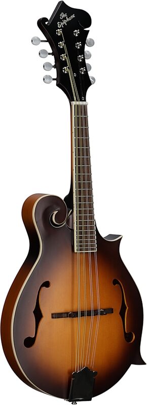 open zoom image for Epiphone F-5 Studio Mandolin (with Gig Bag), Vintage Sunburst Satin, Body Left Front
