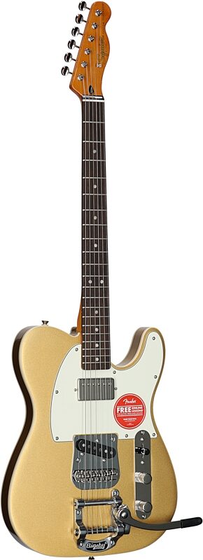 open zoom image for Squier Classic Vibe Custom Telecaster SH Electric Guitar with Bigsby, Aztec Gold, Body Left Front