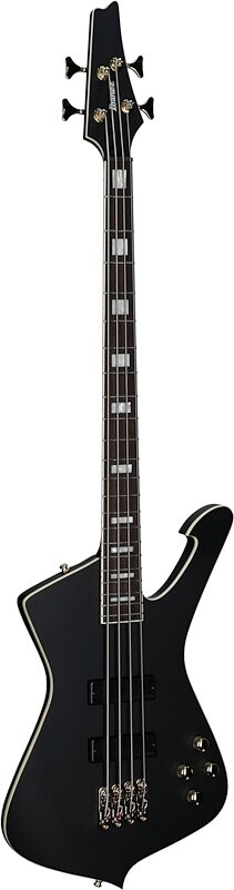 open zoom image for Ibanez ICB620 Iceman Electric Bass (with Gig Bag), Black Flat, Body Left Front