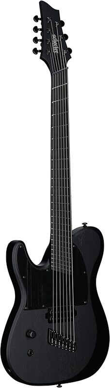 open zoom image for Schecter PT7MS Black Ops Electric Guitar, Left-Handed, Satin Black Open Pore, Body Left Front