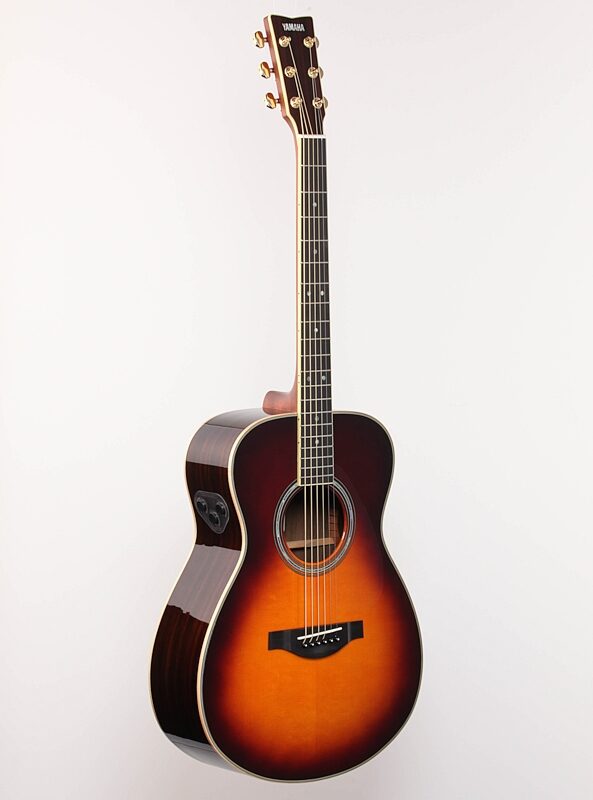 open zoom image for Yamaha LS-TA TransAcoustic Acoustic-Electric Guitar (with Gig Bag), Brown Sunburst, Body Left Front