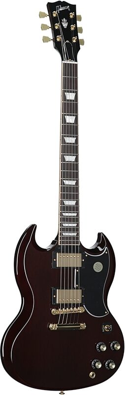 open zoom image for Gibson Exclusive SG Standard '61 Electric Guitar (with Case), Aged Cherry, Body Left Front