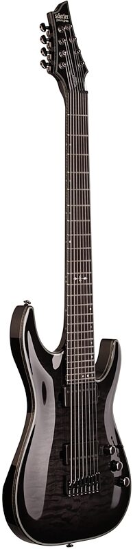 open zoom image for Schecter Hellraiser Hybrid C-8 Electric Guitar, 8-String, Transparent Black Burst, Body Left Front
