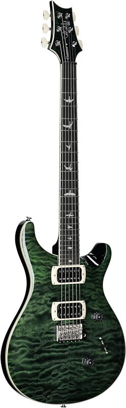 open zoom image for PRS Paul Reed Smith SE Custom 24 Quilt Top Electric Guitar (with Gig Bag), Teal Black, Body Left Front
