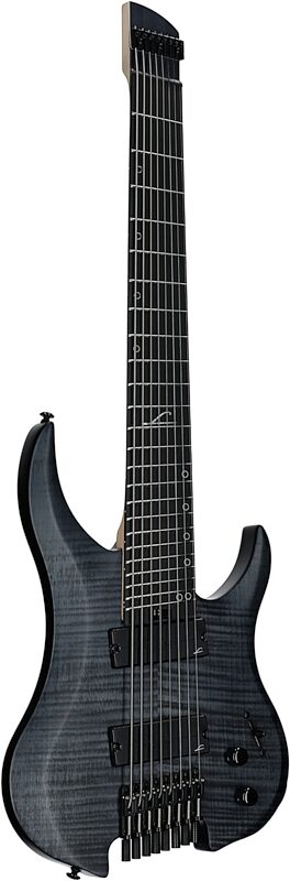 open zoom image for Legator Ghost 8 Super Shred Electric Guitar, Black Flame, Body Left Front