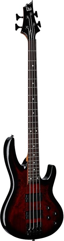open zoom image for ESP LTD B-204DX Electric Bass, Red Burst, Body Left Front