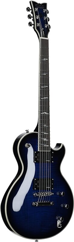 open zoom image for Schecter Solo II Supreme Electric Guitar, Blue Burst, Body Left Front