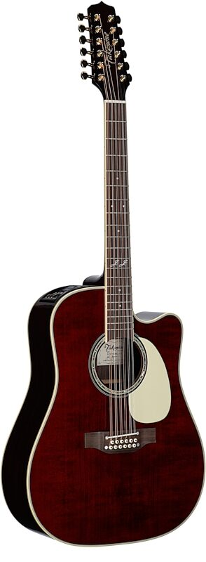 open zoom image for Takamine John Jorgenson Acoustic-Electric Guitar, 12-String (with Case), Gloss Stain, Body Left Front