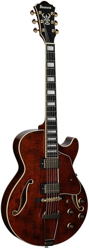 open zoom image for Ibanez AG95MG Artcore EXP Hollowbody Electric Guitar, Dark Amber, Body Left Front