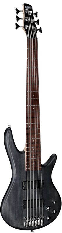 open zoom image for Ibanez GSR206 6-String Electric Bass, Transparent Gray Flat, Open Box (Very Good), Body Left Front