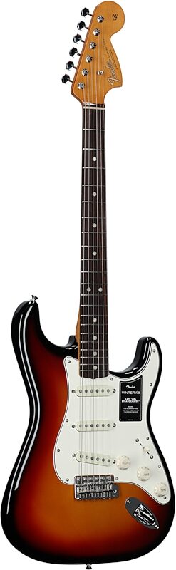 open zoom image for Fender Vintera III Late 60s Stratocaster Electric Guitar (with Gig Bag), 3-Color Sunburst, Rosewood Fretboard, Body Left Front
