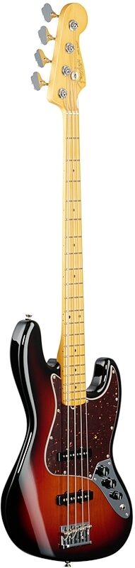 open zoom image for Fender American Pro II Jazz Electric Bass, Maple Fingerboard (with Case), 3-Color Sunburst, Body Left Front