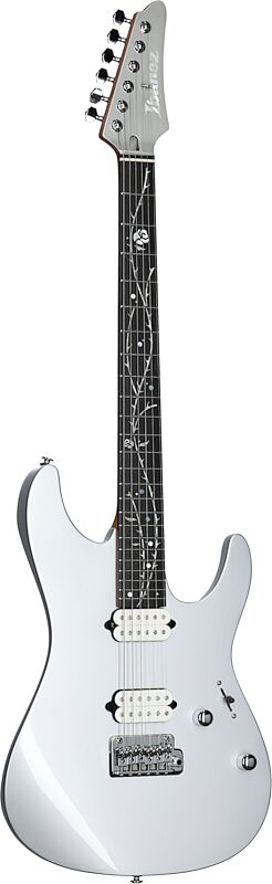 open zoom image for Ibanez TOD10 Tim Henson Electric Guitar (with Gig Bag), Classic Silver, Open Box (Very Good), Body Left Front
